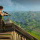 Players use wood, brick, and metal to build perches like this, perfect for sniping opponents.